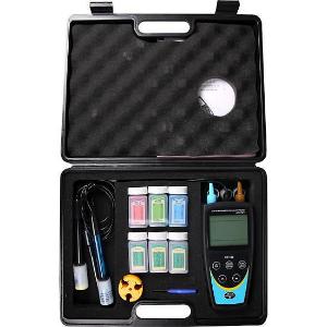 Oakton® PC100 portable pH/conductivity meter kit with case, pH, EC/ATC, and temperature probes, and solutions