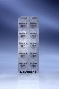 Phenol red tablets for colorimeter