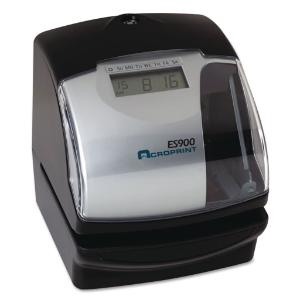 Acroprint® ES900 Atomic Electronic Payroll Recorder, Time Stamp and Numbering Machine, Essendant