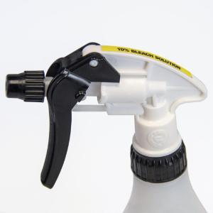 Solvent resistant 360 degree GHS spray bottle