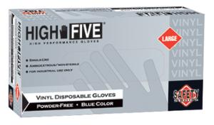 High Five Industrial Grade Blue Disposable Vinyl Gloves, Powder-Free, Microflex®, Ansell