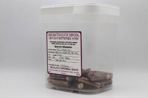 Used battery container and label kit