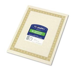 Geographics® Certificates for Copiers, Laser and Inkjet Printers, Essendant