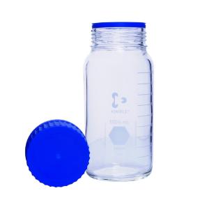 Media Bottle, Clear, with Pour Ring