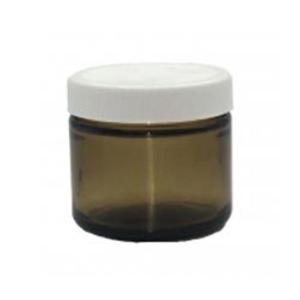 Straight-sided amber glass jar 60 ml