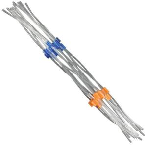 Flared PVC MP2 two-stop peristaltic pump tubing, 0.27 mm I.D., orange/blue, Pkg. 12
