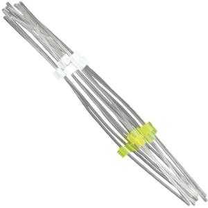 Flared PVC MP2 two-stop peristaltic pump tubing, 0.57 mm I.D., white/yellow, Pkg. 12