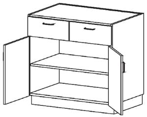 Casework, Laminate, Sitting Height Base Cabinets, Cupboard and Drawer Cabinets