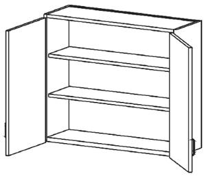 Casework, Laminate, Wall-Mounted Storage Cabinets, Hinged Panel Doors