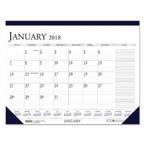 House of Doolittle™ Two-Color Monthly Desk Pad Calendar with Large Notes Section, Essendant