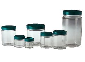 Straight Sided Round Bottles, Clear, Vacuum-Treated and Ionized, Qorpak