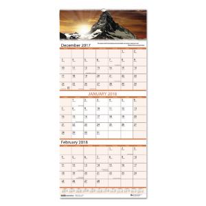 House of Doolittle™ Three Month Format Wall Calendar, Essendant