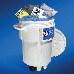 PIG® Spill Kit in 95-Gallon Wheeled Overpack Salvage Drum, New Pig
