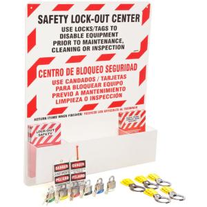 Prinzing® Bilingual Safety Lockout Center, Brady Worldwide®