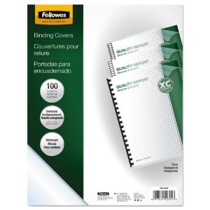 Fellowes® Crystals™ Transparent Presentation Covers for Binding Systems
