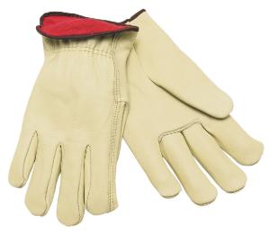 Premium Driver Gloves Red Fleece Lined Straight Thumb MCR Safety