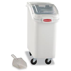 Ingredient Bin with Silidng Lid and Scoop, White