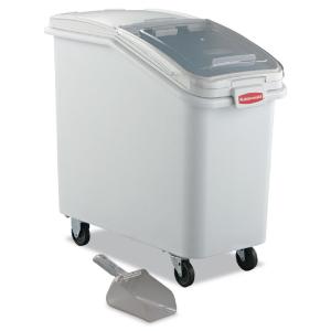 Ingredient Bin with Silidng Lid and Scoop, White
