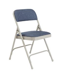 2200 Series Deluxe Fabric Upholstered Double Hinge Premium Folding Chair