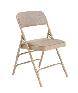 2300 Series Deluxe Fabric Upholstered Triple Brace Double Hinge Premium Folding Chair