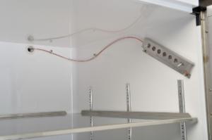 CO2 back-up system (inside view of ULT freezer)