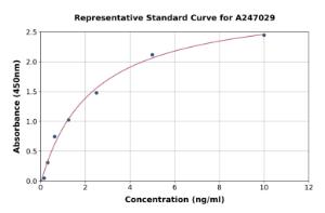 Representative standard curve for Human SOS1 ELISA kit (A247029)