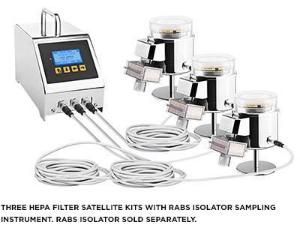 Three HEPA filter satellite kits with RABS isolator