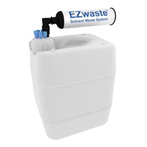 EZwaste SQ DOT container, 10 Liter, HDPE, 51mm, 6x 1/16” OD tube Fittings, one exhaust filter, with vent filter, 1/EA