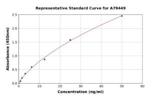 Representative standard curve for Human Insulin Autoantibodies ELISA kit (A79449)