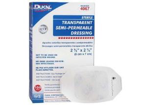Transparent semi permeable dressings