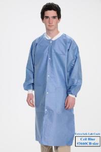 Extra-Safe lab coats - 3 pockets (Ceil Blue)
