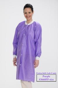 Extra-Safe lab coats - 3 pockets (Purple)