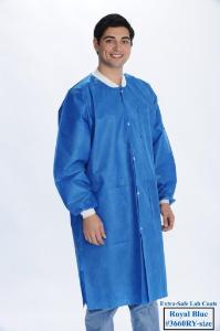 Extra-Safe lab coats - 3 pockets (Royal Blue)