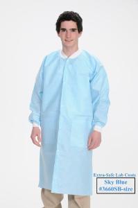 Extra-Safe lab coats - 3 pockets (Sky Blue)