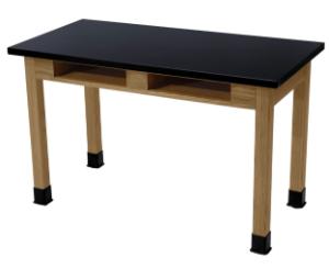 Wood Frame Table with Phenolic Top and Solid Wood Legs