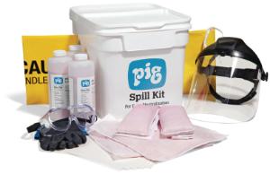 PIG® Base neutralizing spill kit in bucket