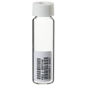 Clear VOA glass vials with 0.125in. Septa
