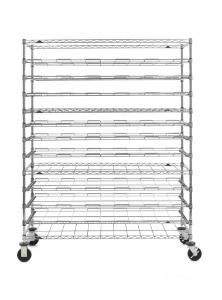 Drying rack 13-tier stainless steel, 26×60×80, front view"