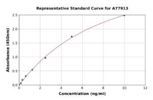 Representative standard curve for Human Cytochrome P450 Reductase ELISA kit (A77913)