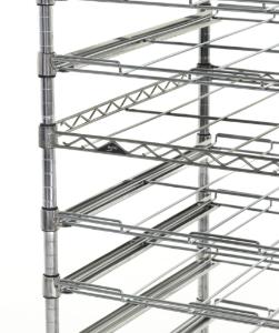 Drying rack 13-tier stainless steel, 26×60×80, corner view"