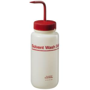 Fluorinated HDPE solvent wash bottle
