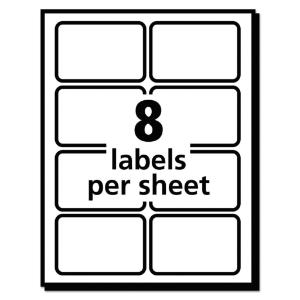 Self-adhesive eco-friendly name badge 8 labels/sheet