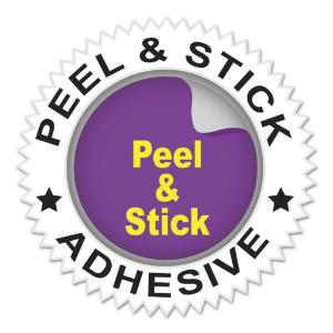 Self-adhesive name badges peel and stick