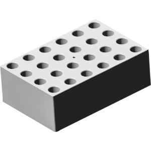 Block for 24x1.5ml tubes with v bottom for dry baths (DBA11)