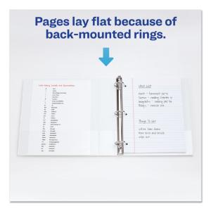 Avery durable slant easy insert ring view binder, 1" capacity, white