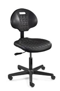 Chair, PU, with caster manual back