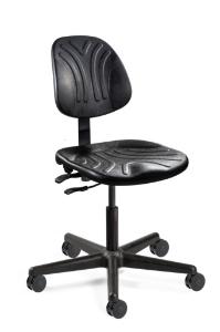 Chair, polyurethane with caster black