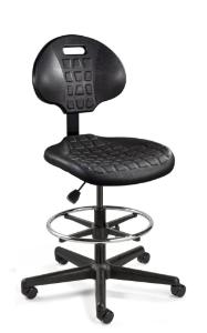 Chair, polyurethane, caster black lab