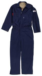 7 oz. 100% Flame Resistant Cotton Coverall, Navy, Lakeland Industries