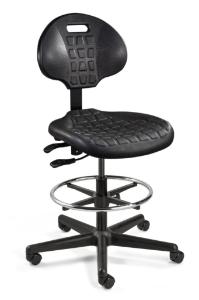 Chair, polyurethane caster black lab